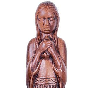Vtg Frankoma Ceramic Figurine Native American Woman Praying Hands Willard Stone